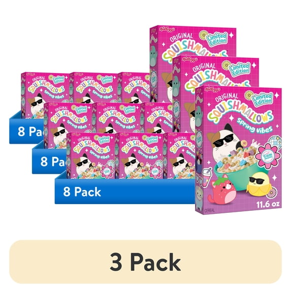 (3 pack) Kellogg's Spring Vibes Original with Marshmallows Breakfast Cereal Box, 11.6 oz