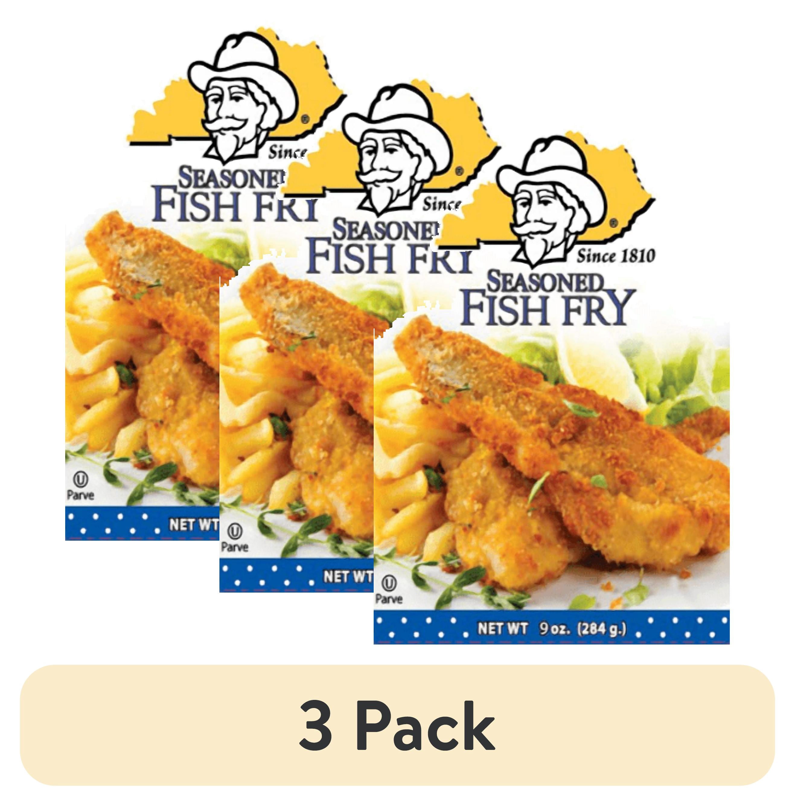 (3 pack) Kentucky Kernel Seasoned Fish Fry, Seafood Breading Batter Mix, 9 oz Box - Crispy Coating for Fish, Shrimp, and Seafood