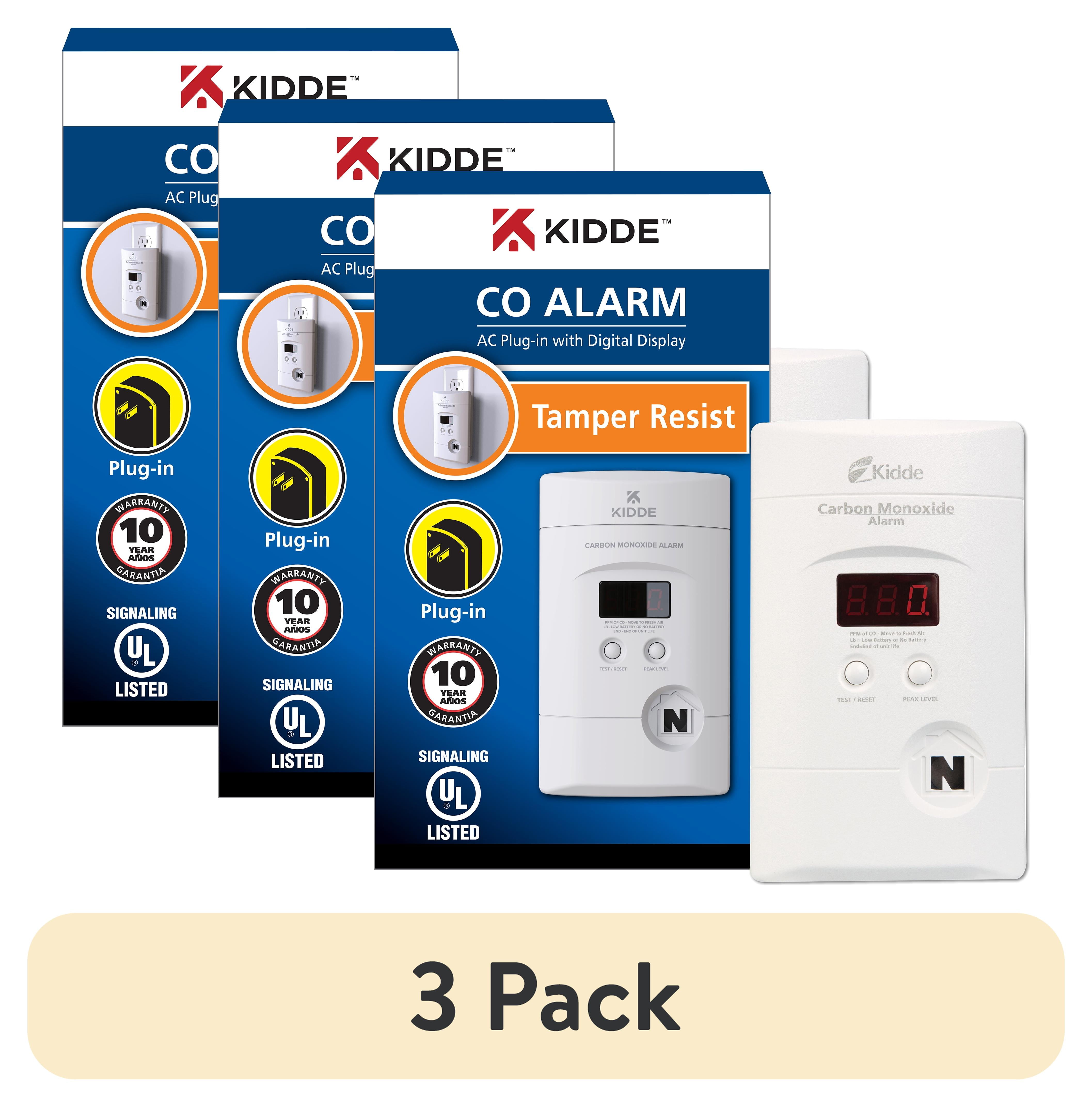最新情報 Nighthawk Kidde pack) 3 Plug-In Alarm Monoxide Carbon AC/DC 帽子