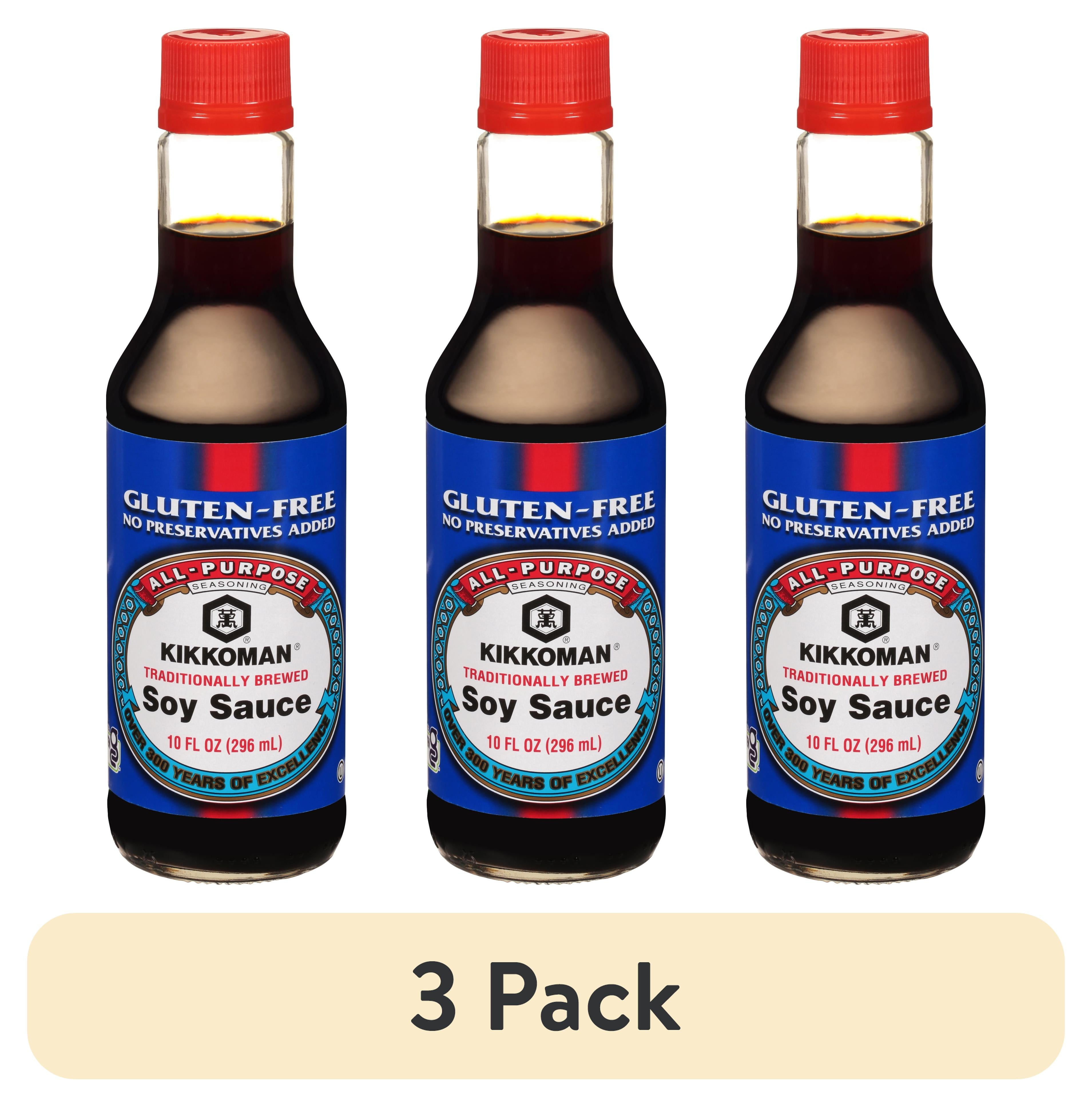 (3 pack) Kikkoman Gluten-Free Soy Sauce, 10 fl oz - Walmart.com