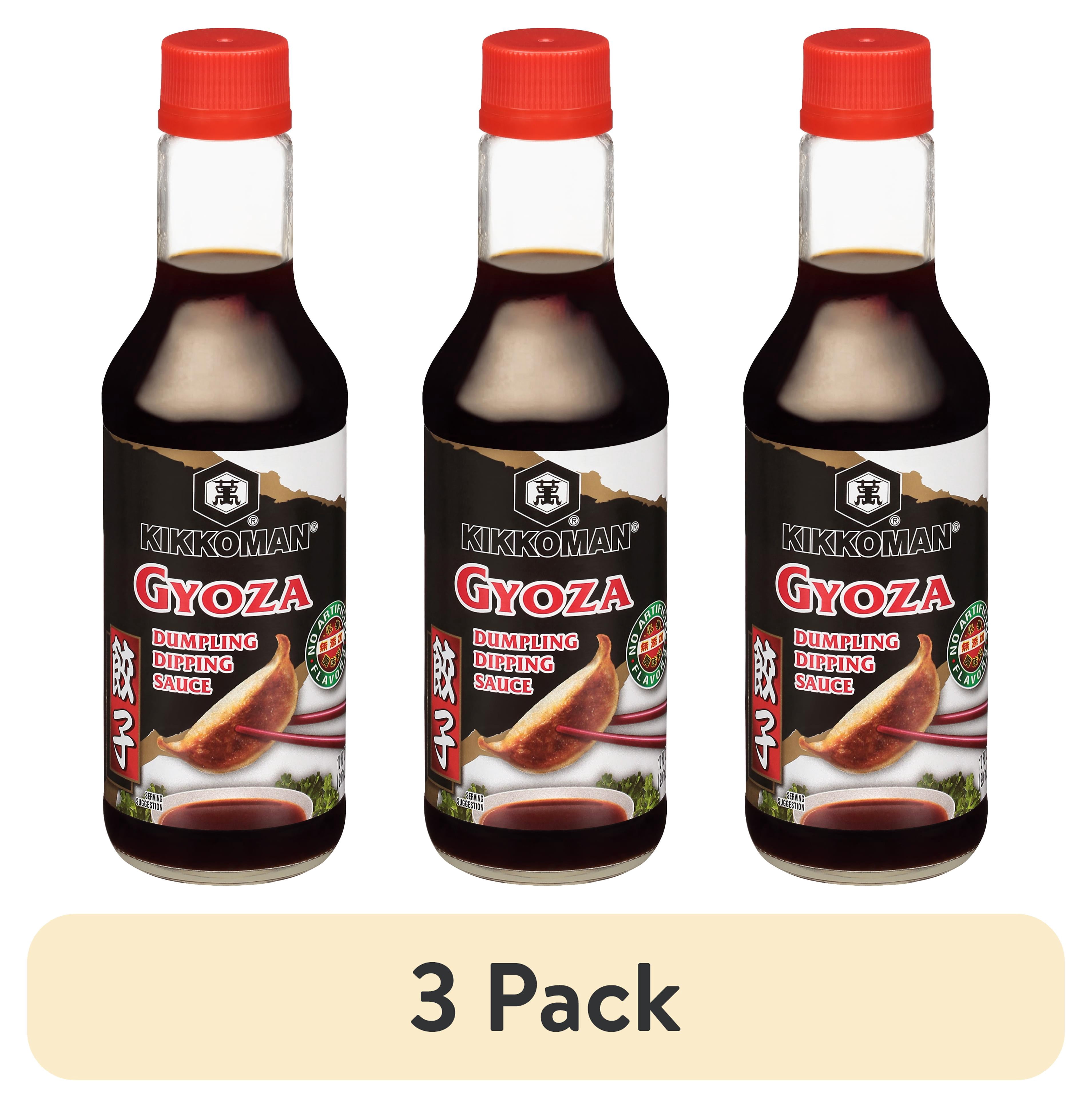 (3 pack) Kikkoman Gyoza Dumpling Dipping Sauce, 10 fl oz Glass Bottle
