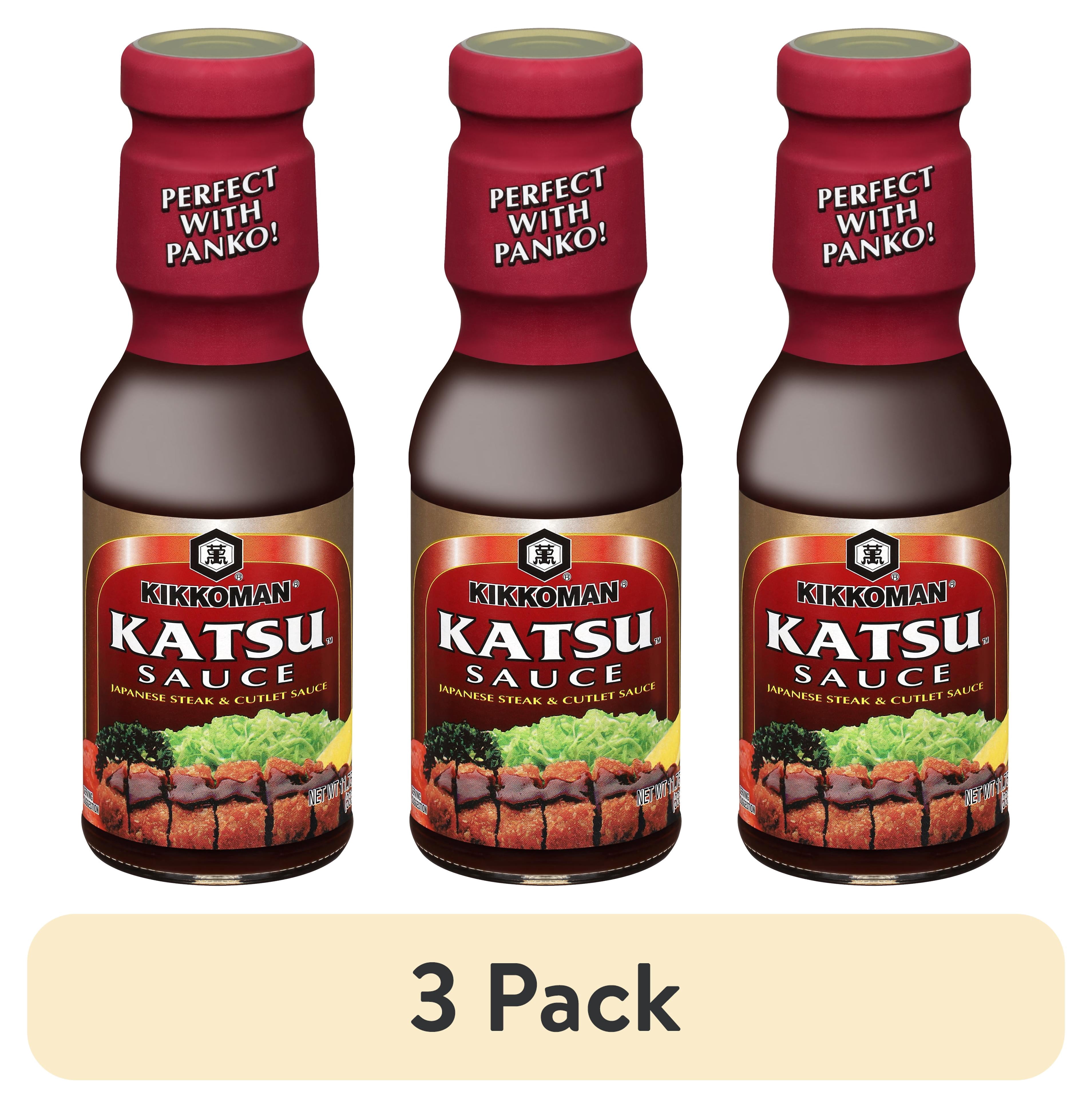 (3 pack) Kikkoman Teriyaki BBQ Korean BBQ, 21.1 oz Glass Bottle