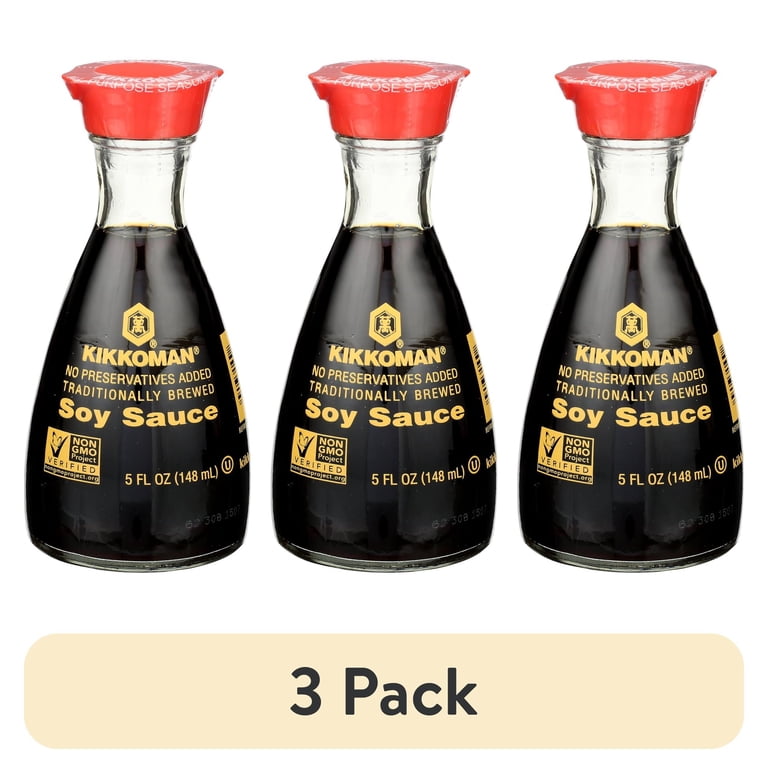 3 pack) Kikkoman Soy Sauce, 5 fl Bottle - Walmart.com