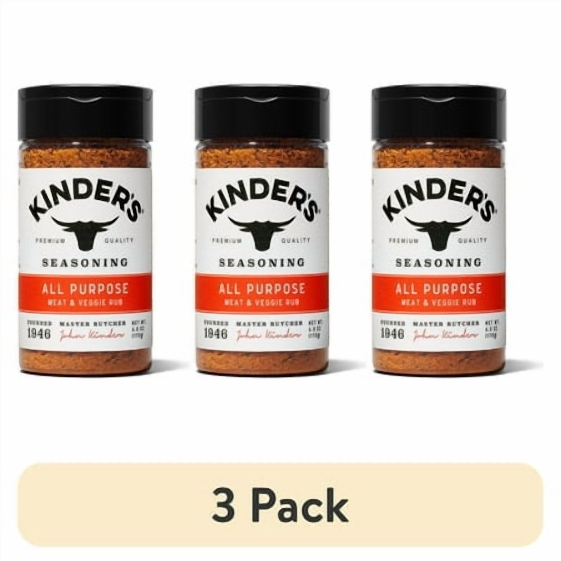 (3 pack) Kinder's All Purpose Seasoning, 6oz