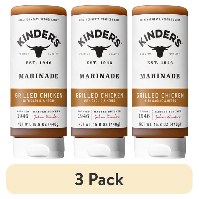 (3 pack) Kinder's Grilled Chicken Marinade for Chicken and Vegetables ...