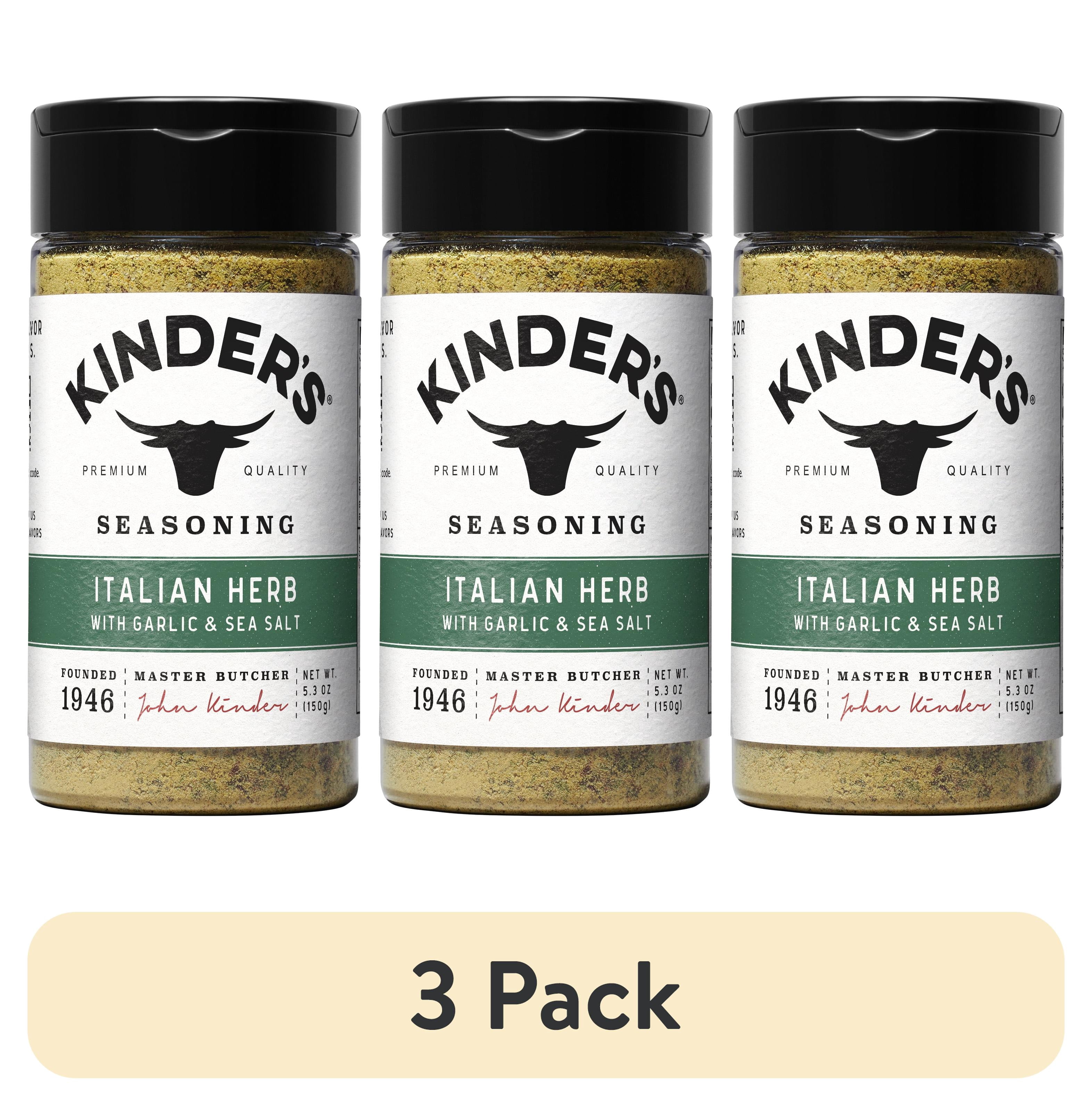 (3 pack) Kinder's Italian Herb Seasoning Blend with Sea Salt and Garlic, 5.3 oz