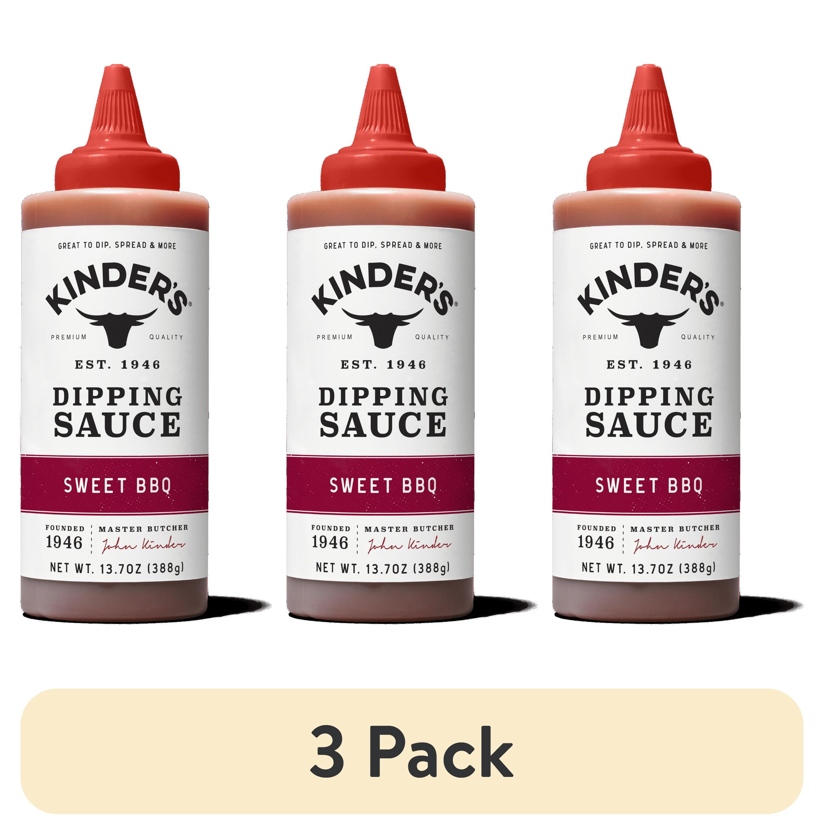 (3 pack) Kinder's Sweet BBQ Dipping Sauce and Glaze, 13.7 oz