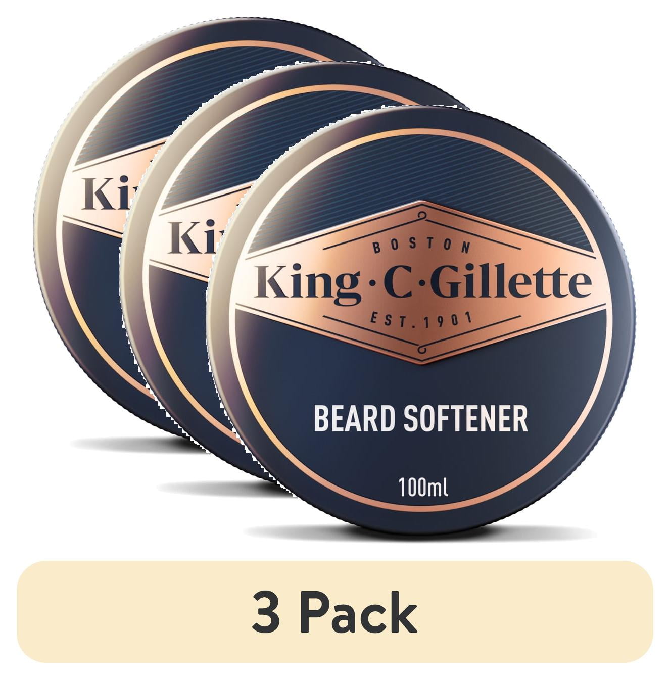 (3 pack) King C. Gillette Men's Soft Beard Balm, 3.4 Ounces