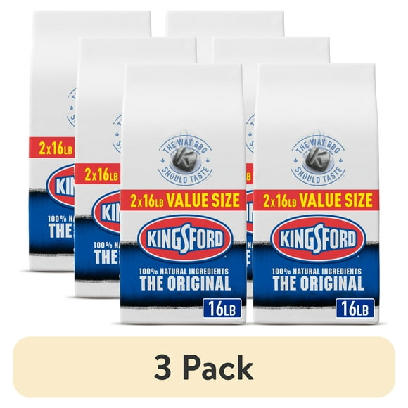 (3 pack) Kingsford Original Charcoal Briquettes, 16 lbs, 2 Pack