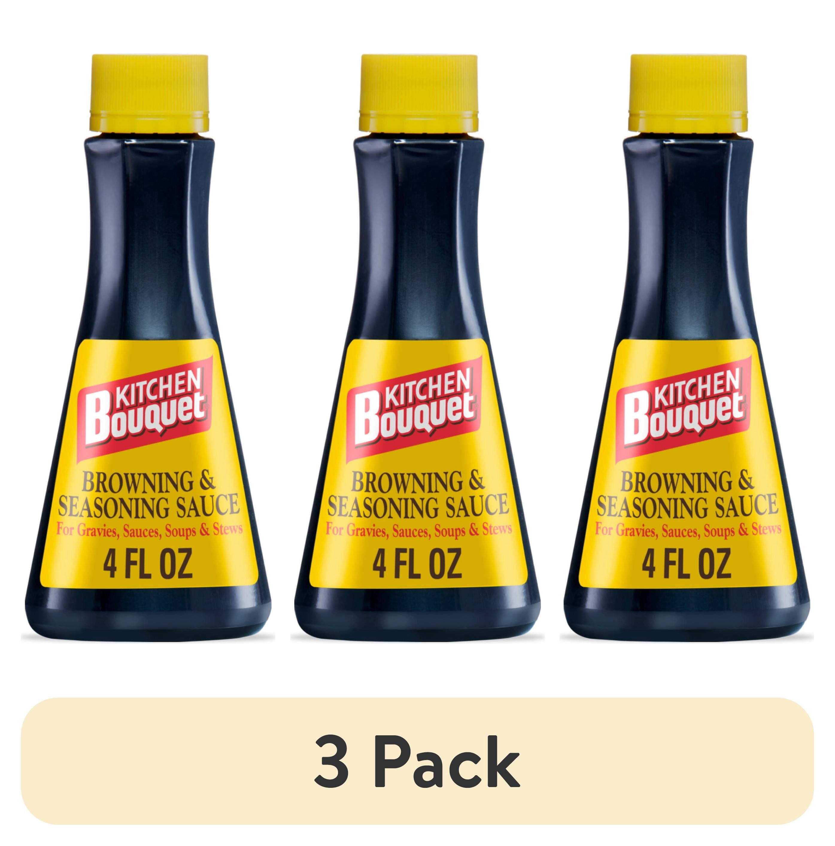 (3 pack) Kitchen Bouquet Browning and Seasoning Sauce, 4 fl oz
