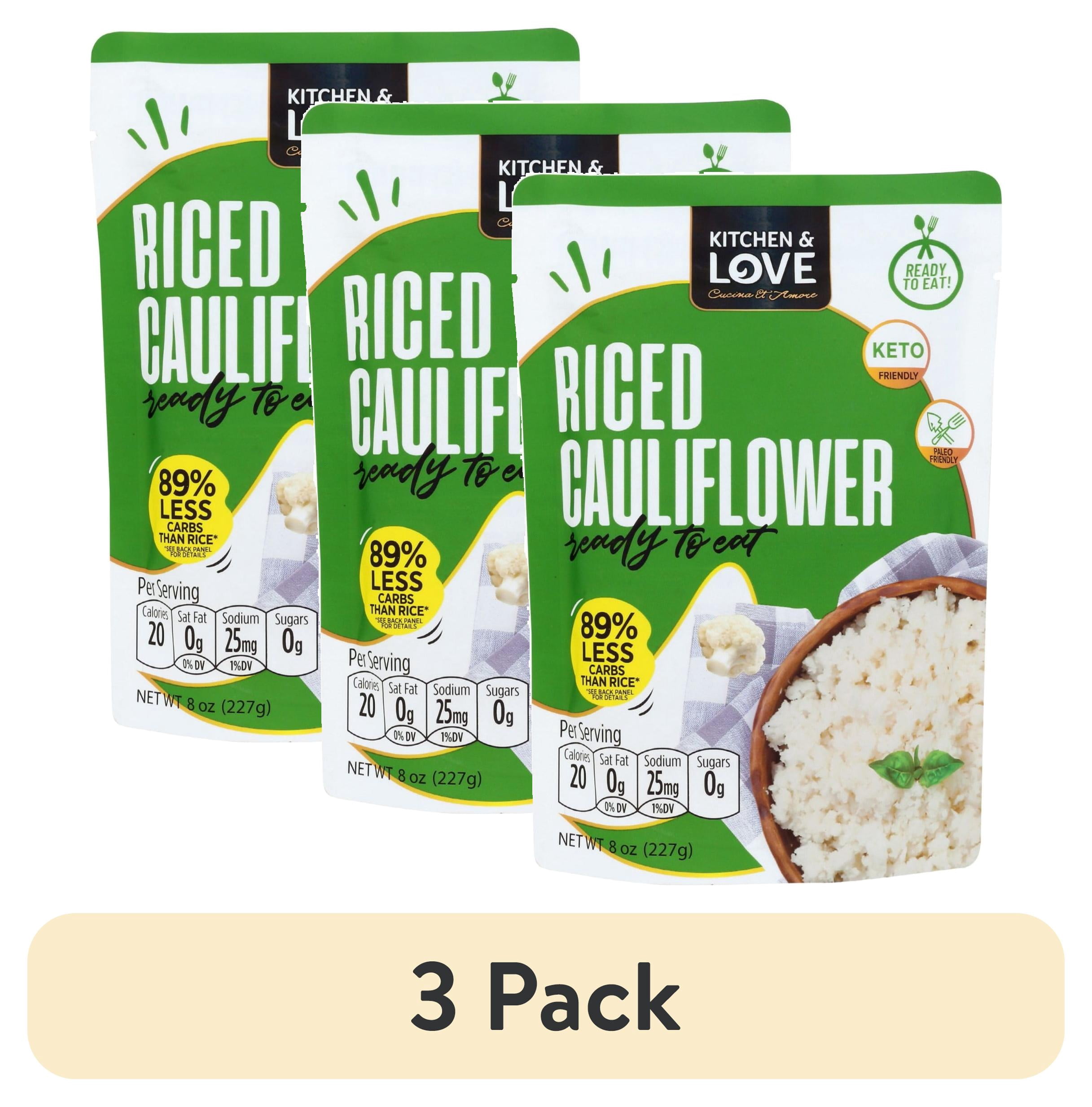 (3 pack) Kitchen & Love, Riced Cauliflower - 8oz