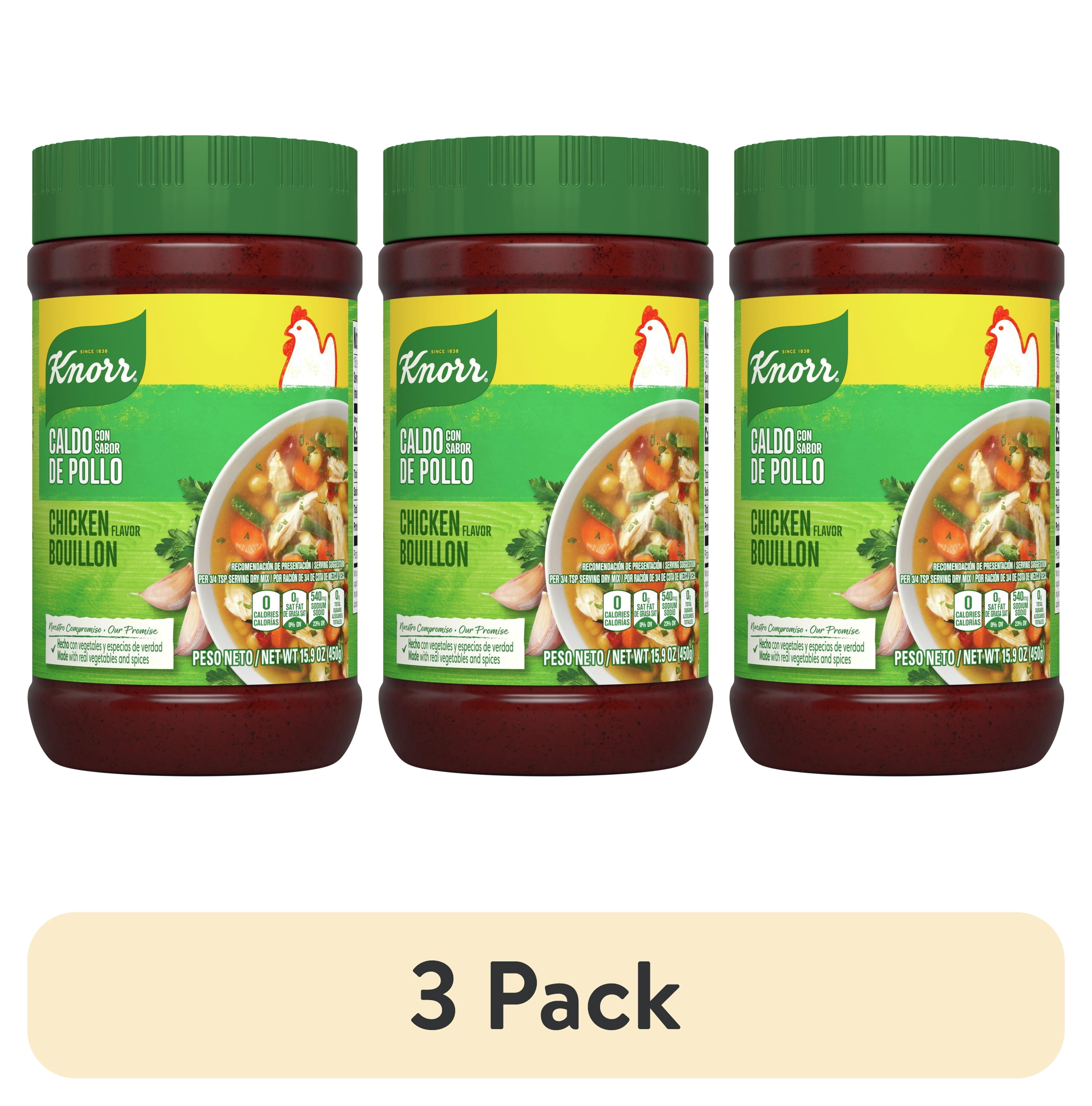 (3 pack) Knorr Granulated Chicken Flavor Bouillon Ground, 15.9 Oz Jar
