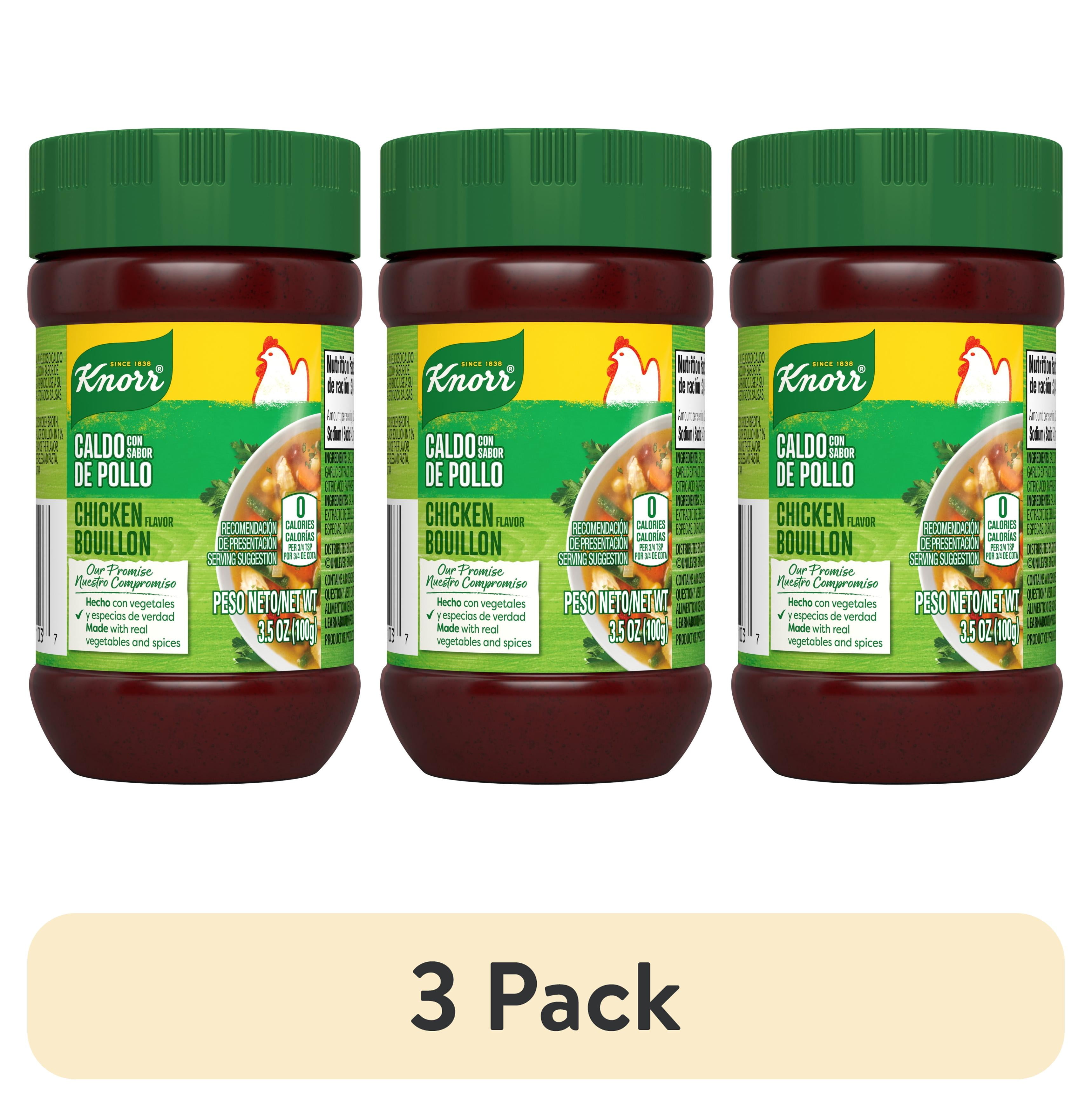 (3 pack) Knorr Granulated Chicken Flavor Bouillon Ground, 3.5 oz Jar