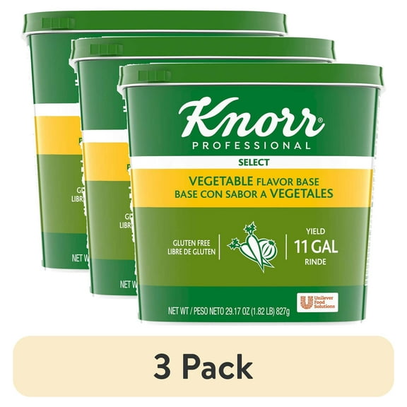 (3 pack) Knorr Select Vegetable Base, Shelf Stable Granulated Bouillon, 1.82 pounds