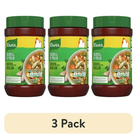 (3 pack) Knorr Shelf Stable Granulated Chicken Bouillon, 32 oz Jar