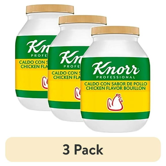 (3 pack) Knorr Professional Caldo de Pollo, Shelf Stable Chicken Flavor Granulated Bouillon, 7.9 pounds