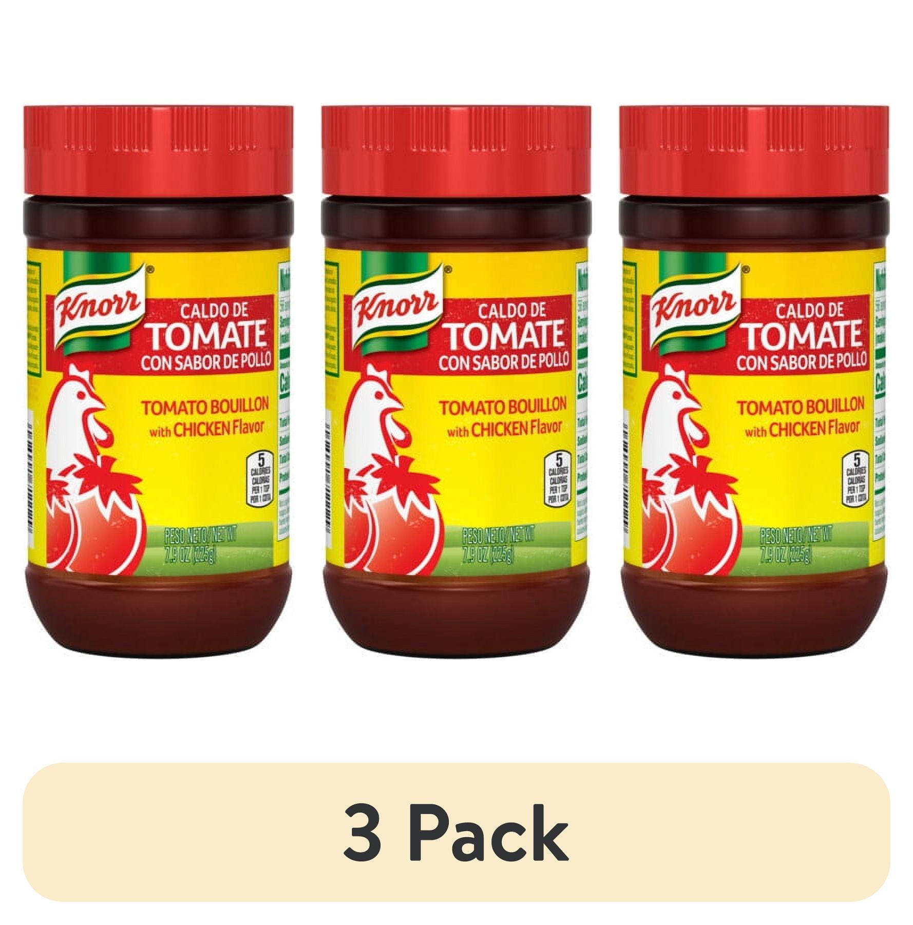 (3 pack) Knorr Shelf Stable Paste Tomato and Chicken Bouillon, 7.9 oz Jar