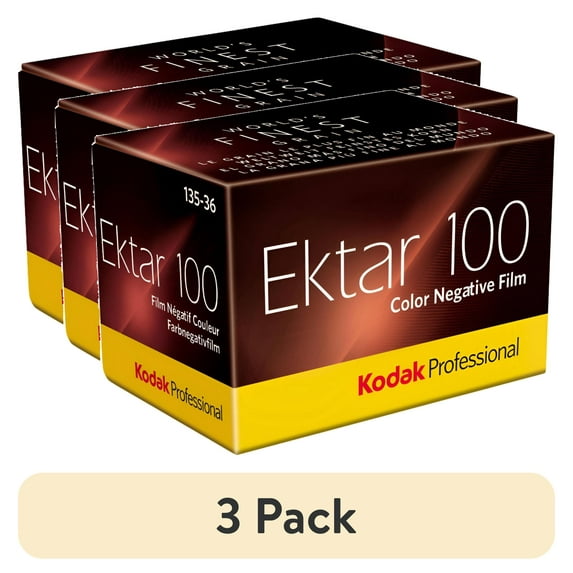 (3 pack) Kodak Professional Ektar 100 Color Negative Film (35mm Roll Film, 36 Exposures)