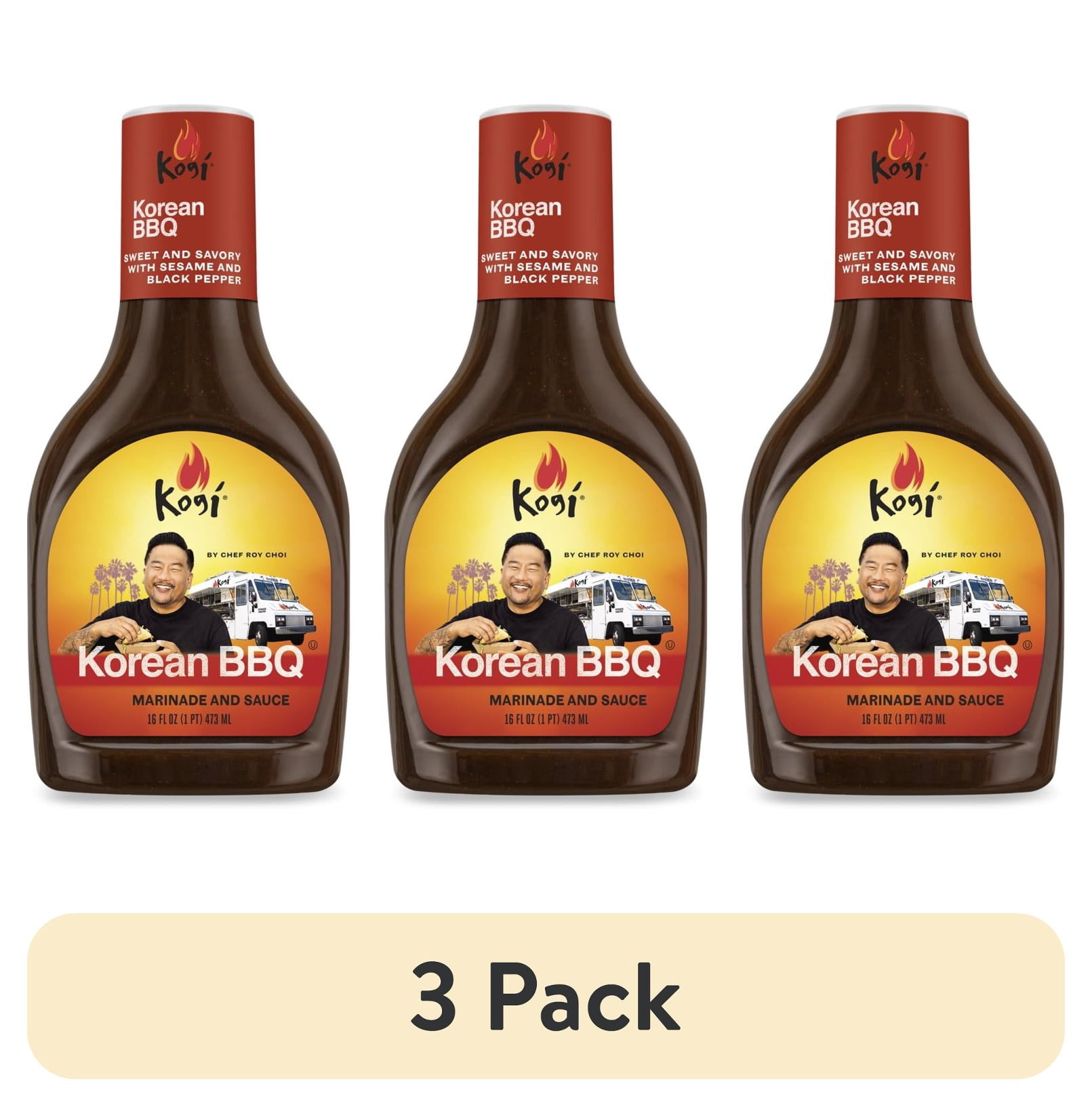 (3 pack) Kogi Korean BBQ Marinade and Sauce 16 fl oz