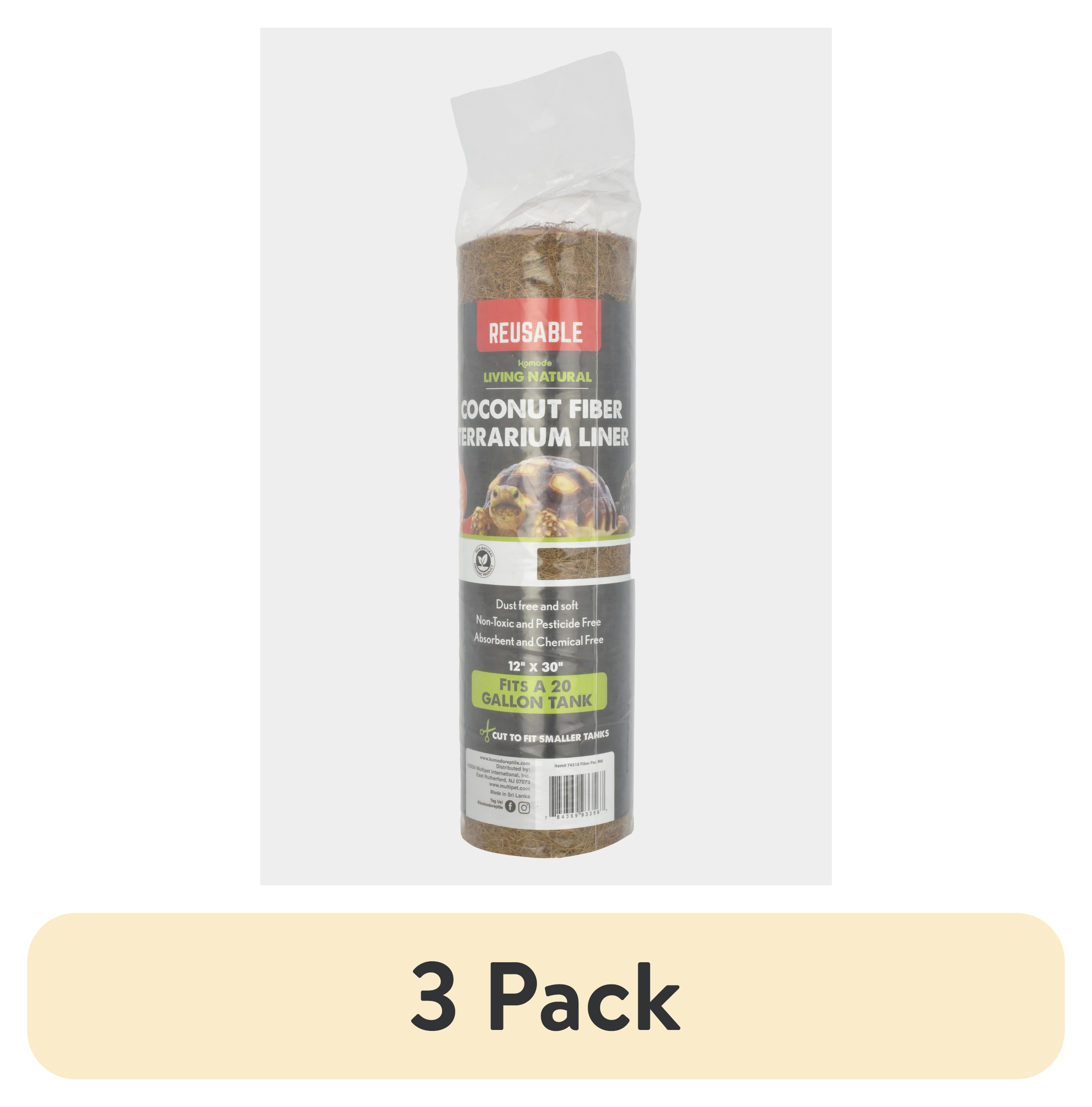 (3 pack) Komodo Fiber 12 x 30 Terrarium Liner