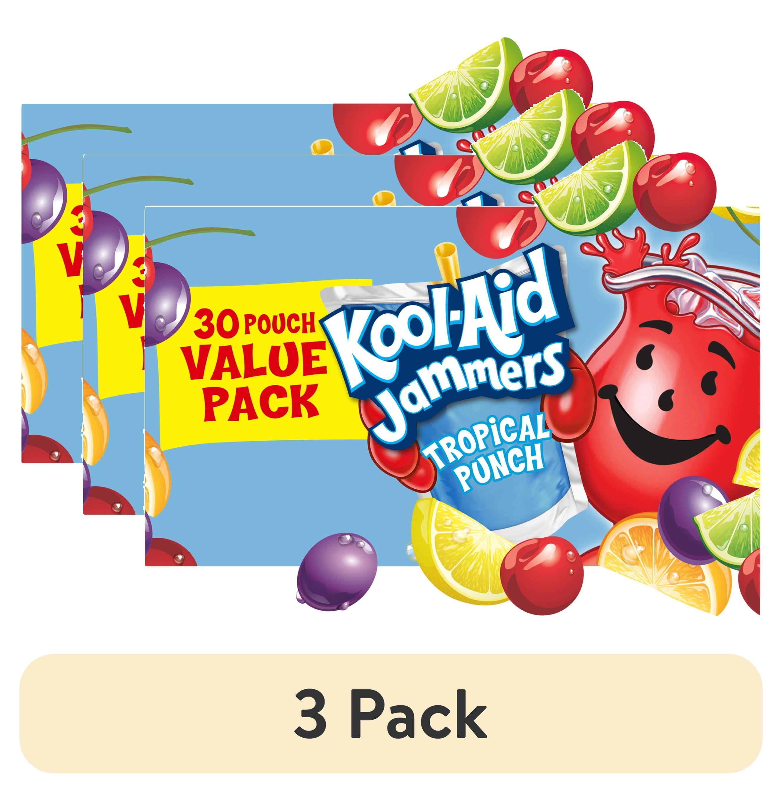Kool-Aid Jammers 3種類×10個 30パウチバラエティパック Kool Aid Jammers Variety Pack - Tropical Punch, Grape