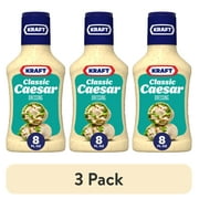 (3 pack) Kraft Classic Caesar Dressing, 8 fl oz Bottle