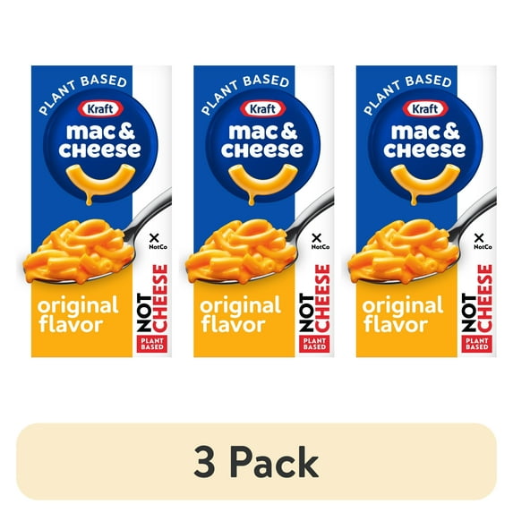 (3 pack) Kraft NotCo Original Flavor Plant Based Mac & Cheese, 6 oz Box, Shelf-Stable
