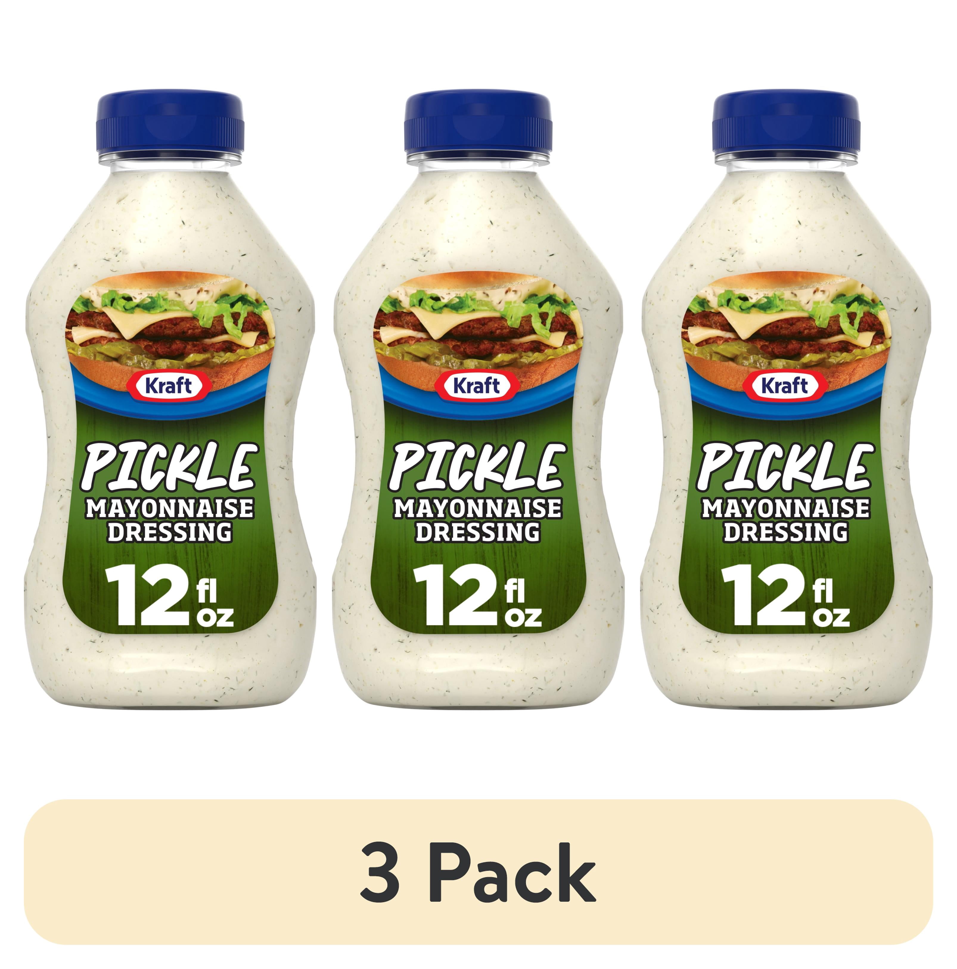 (3 pack) Kraft Pickle Mayonnaise Dressing, 12 fl oz Bottle