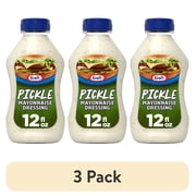 (3 pack) Kraft Pickle Mayonnaise Dressing, 12 fl oz Bottle