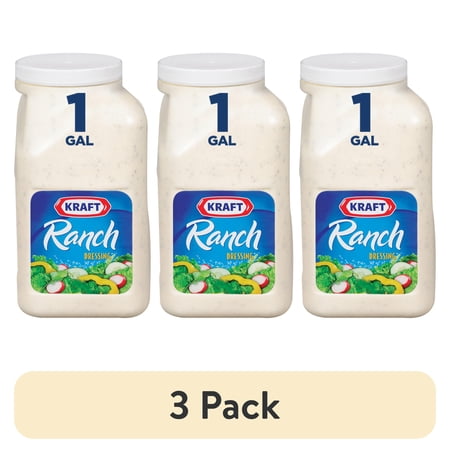 (3 pack) Kraft Ranch Dressing, 1 gal Jug