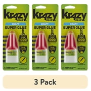 3 pack Krazy Glue Craft Super Glue, Extended Tip, 5g, 1 Count