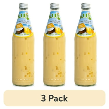 (3 pack) Kuii Drinks Coconut Milk with Nata de Coco, Mango, 485mL