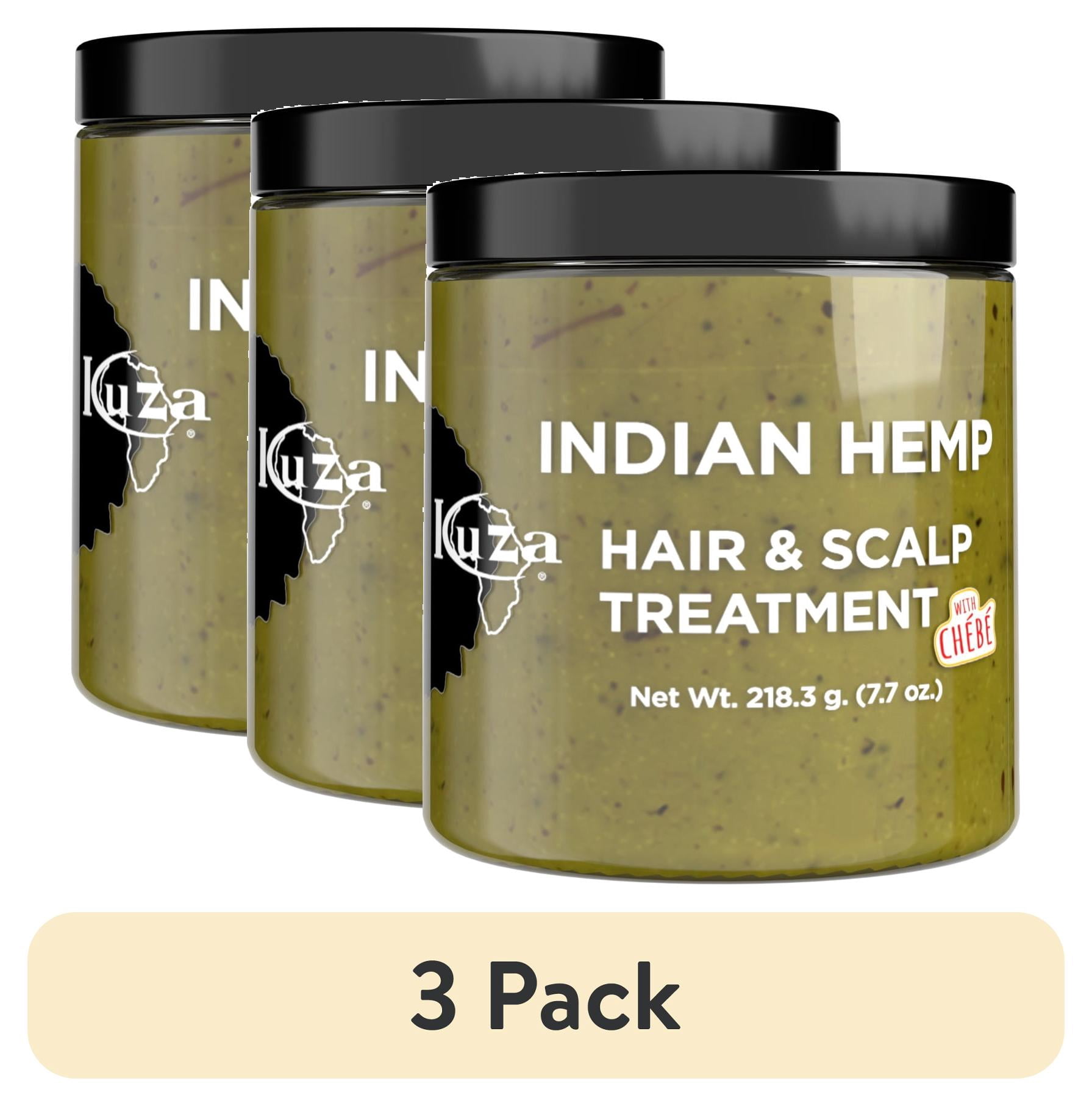 (3 pack) Kuza Indian Hemp with Chebe Hairdress & Scalp Treatment, 7.7 oz