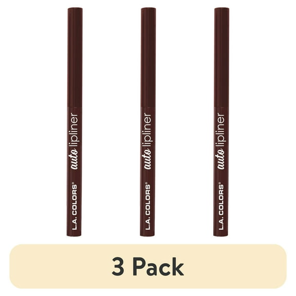 (3 pack) L.A. COLORS Long Lasting Auto Lipliner, Cocoa, 0.01 fl oz