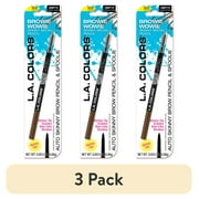 (3 pack) L.A. COLORS Browie Wowie Precision Smudge-Proof Retractable Eyebrow Pencil, Medium Brown, 0.003 oz