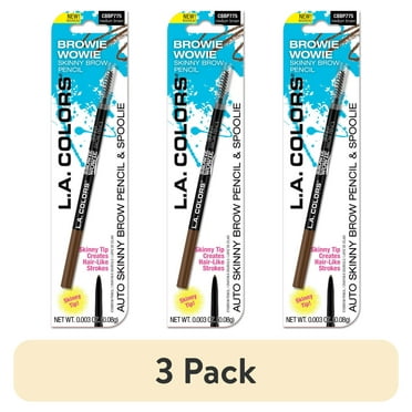 (3 pack) L.A. COLORS Browie Wowie Precision Smudge-Proof Retractable Eyebrow Pencil, Medium Brown