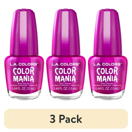 (3 pack) L.A. COLORS Color Mania Nail Polish, Fandom, 0.44 fl oz