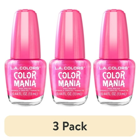 (3 pack) L.A. COLORS Color Mania Nail Polish, Hooked, 0.44 fl oz