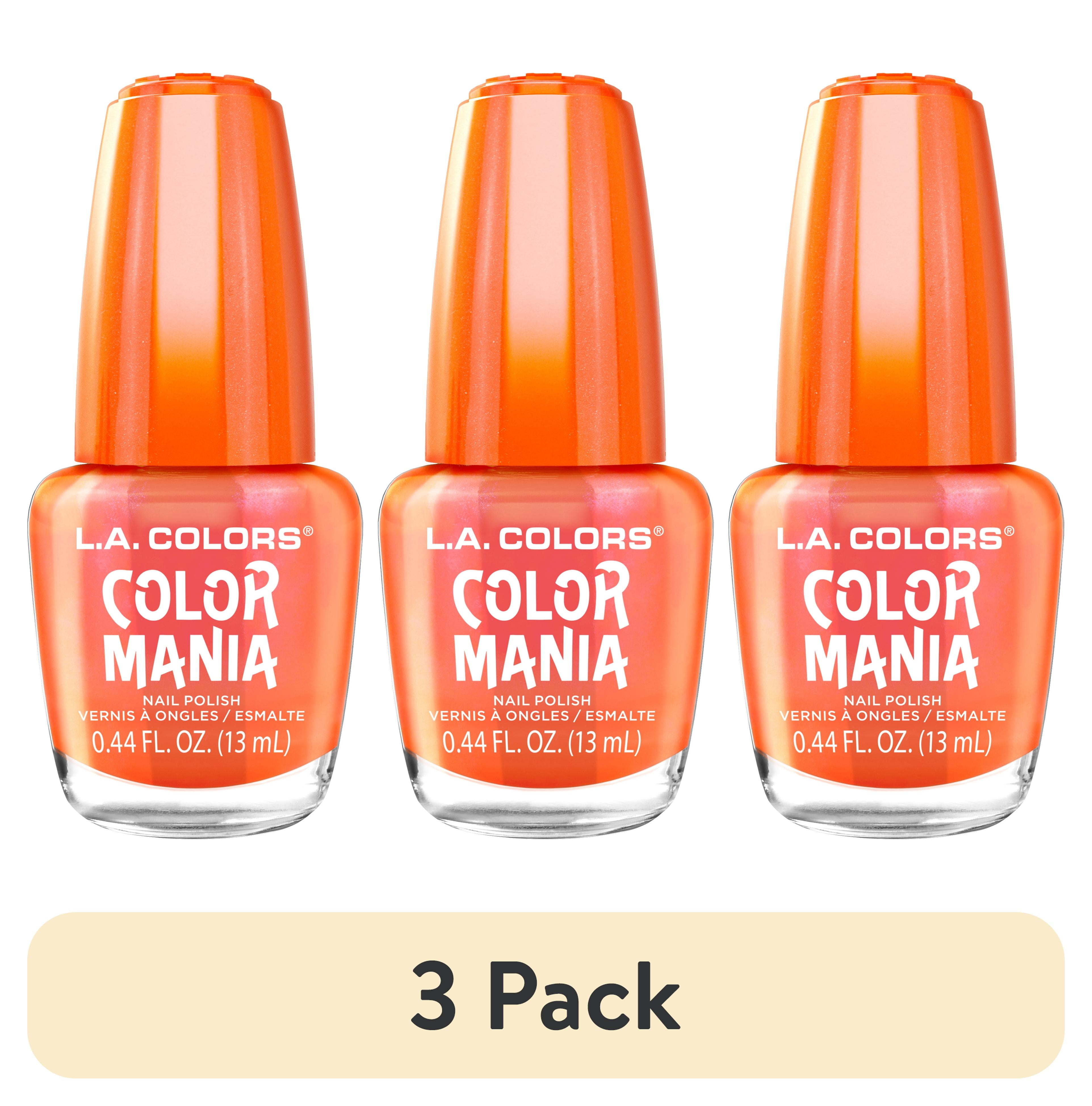 (3 pack) L.A. COLORS Color Mania Nail Polish, Super Bloom, 0.44 fl oz