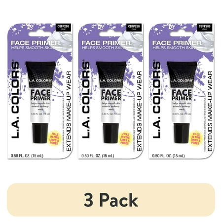 (3 pack) L.A. COLORS Minimizing Pore & Fine Lines Face Primer, Clear, 0.50 fl oz