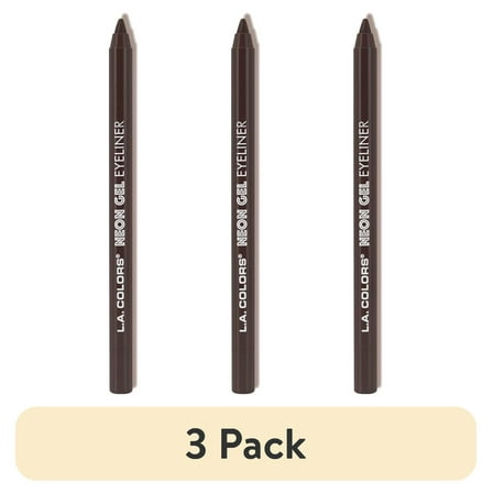 (3 pack) L.A. COLORS Gel Eyeliner, Black Brown, 0.05 fl oz