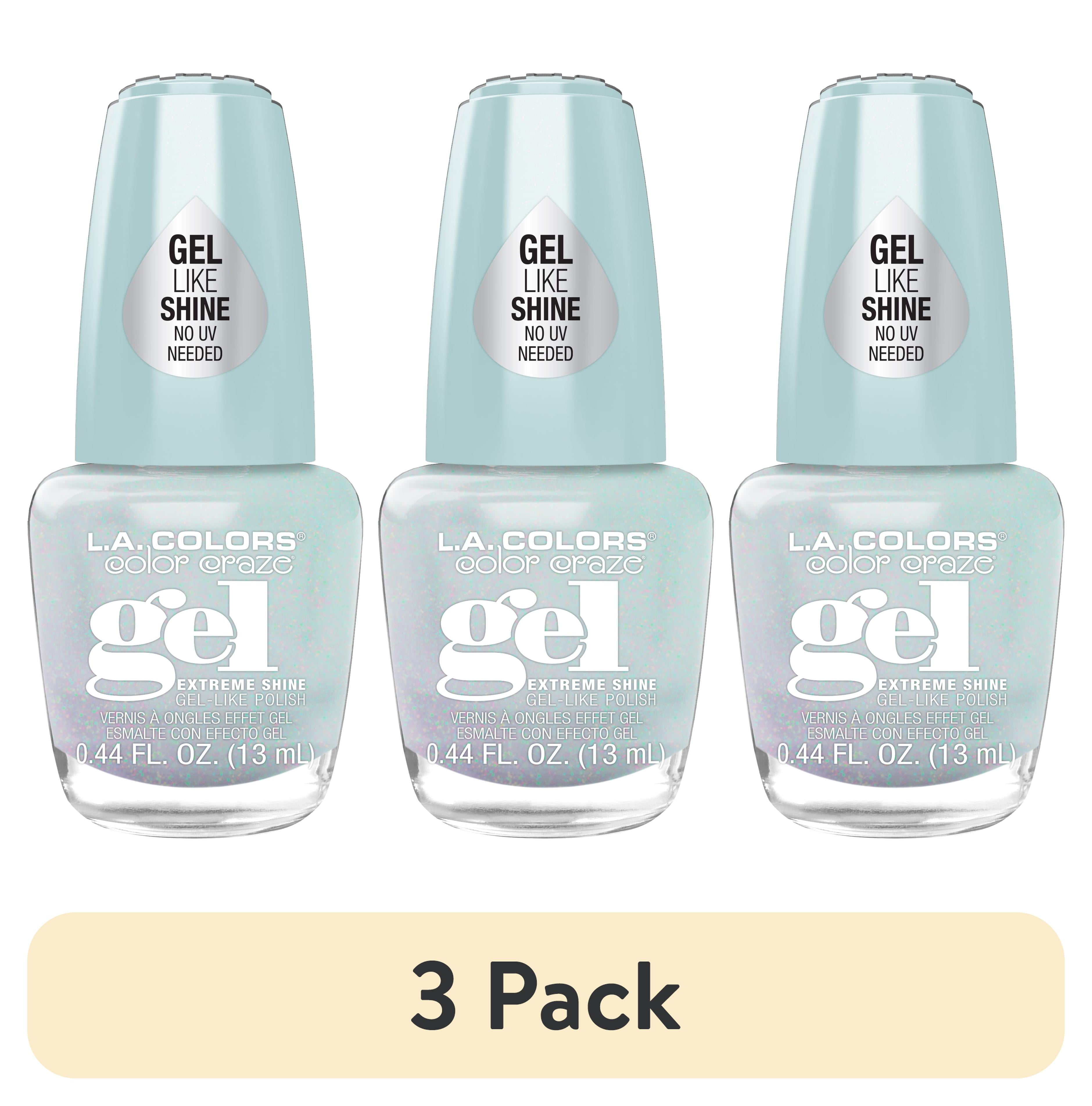 3 pack) L.A. COLORS Gel-Like Nail Polish, Fairy Tale IRL, 0.44 fl