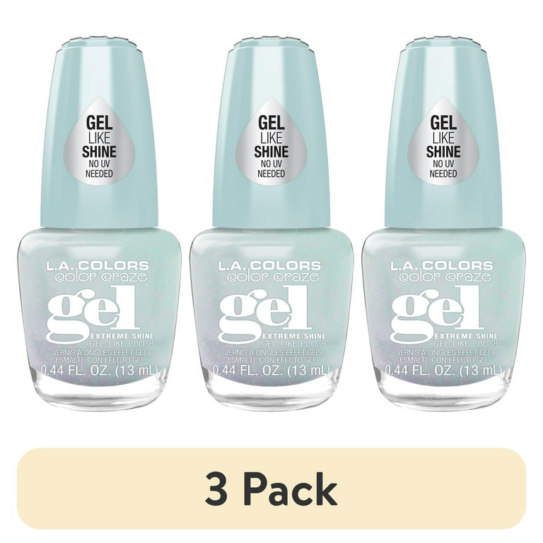 3 pack) L.A. COLORS Gel-Like Nail Polish, Fairy Tale IRL, 0.44 fl