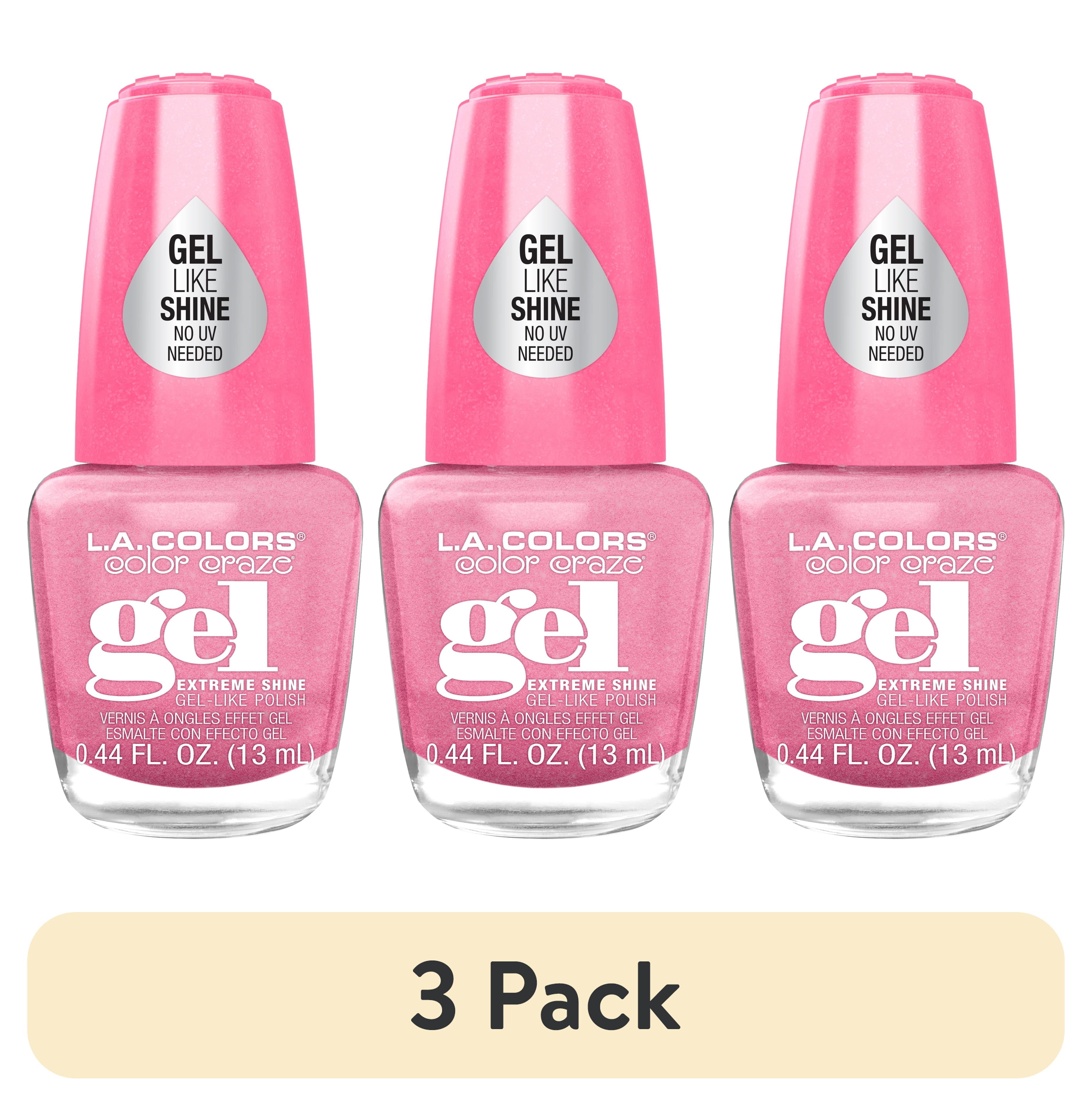 (3 pack) L.A. COLORS Gel-Like Nail Polish, Sweet Dreams, 0.44 fl oz