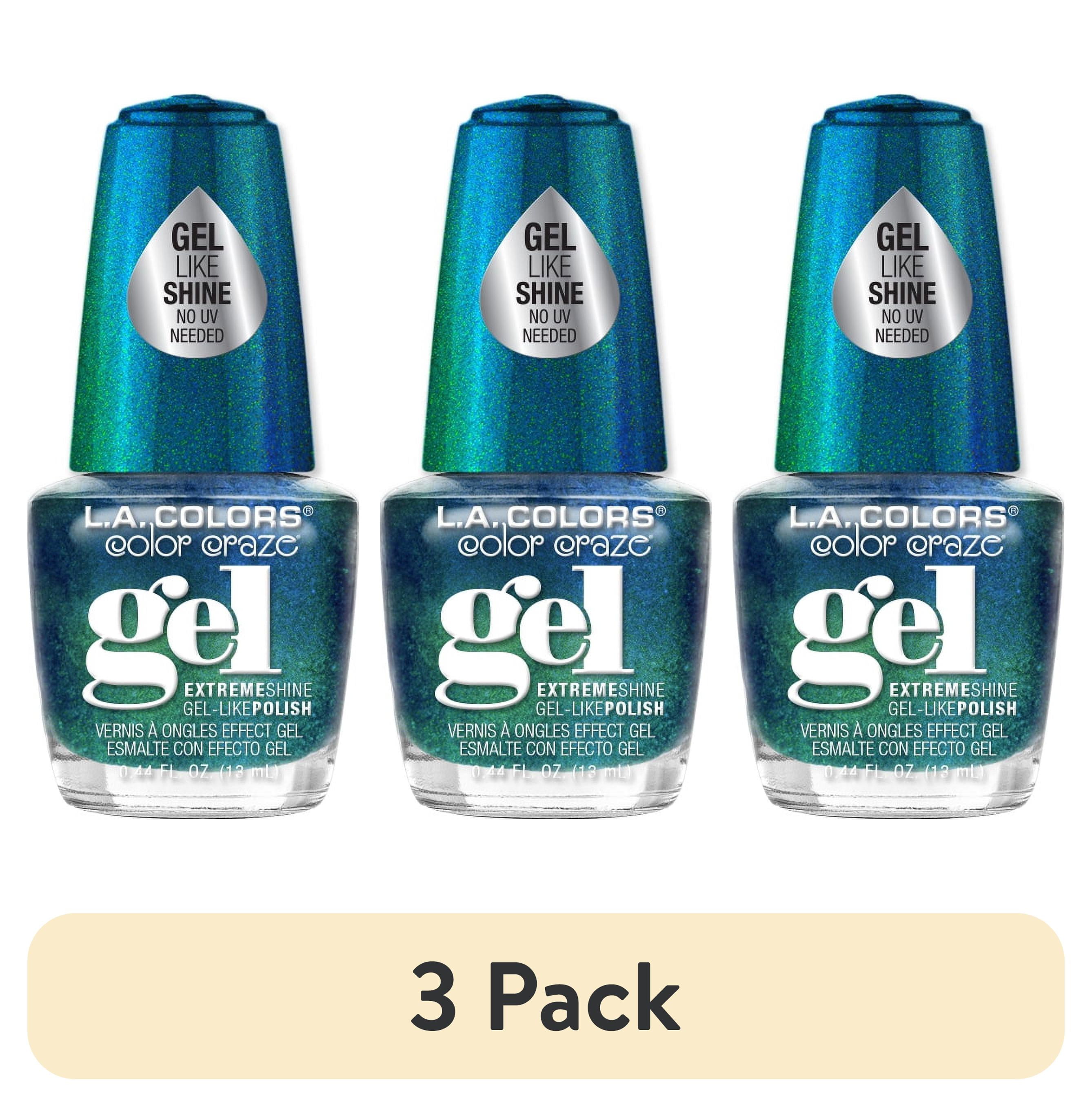 3 pack) L.A. COLORS Gel-like Nail Polish, Fizzy, 0.44 fl oz