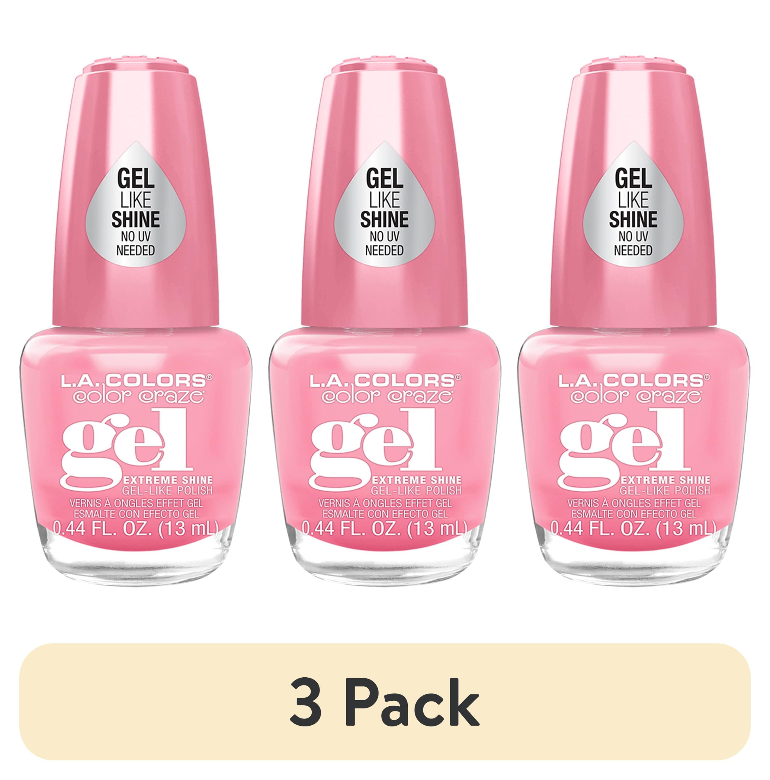 (3 pack) L.A. COLORS Gel-like Nail Polish, Gossip, 0.44 fl oz