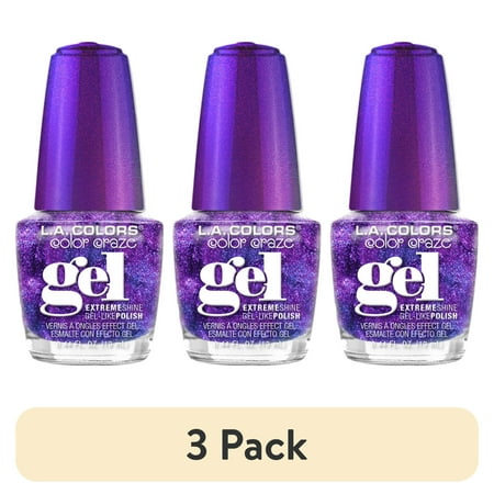 (3 pack) L.A. COLORS Gel-like Nail Polish, Ravishing Gown, 0.44 fl oz