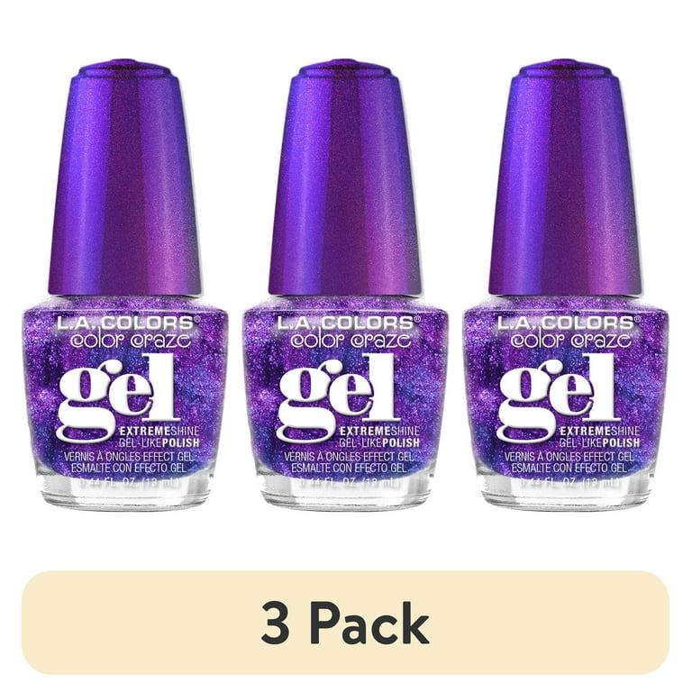 3 pack) L.A. COLORS Gel-like Nail Polish, Ravishing Gown, 0.44 fl