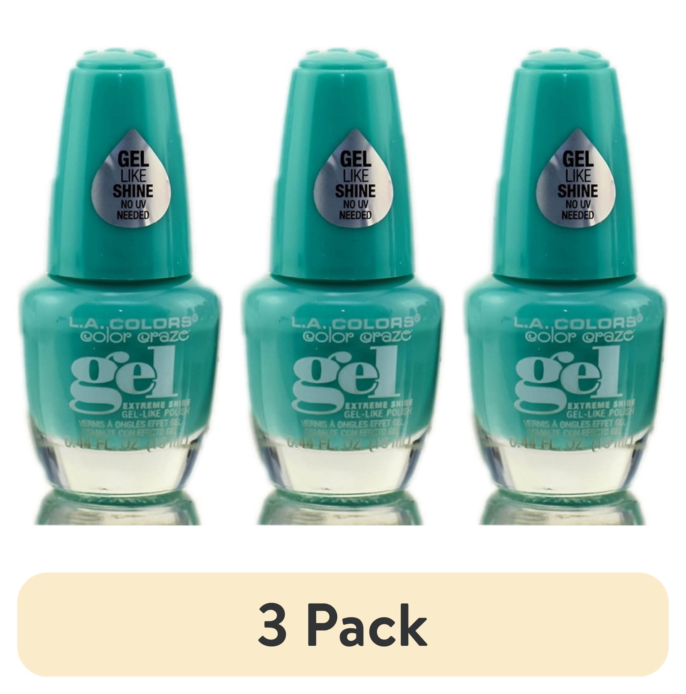 (3 pack) L.A. COLORS Gel-like Nail Polish, Rockin' It, 0.44 fl oz