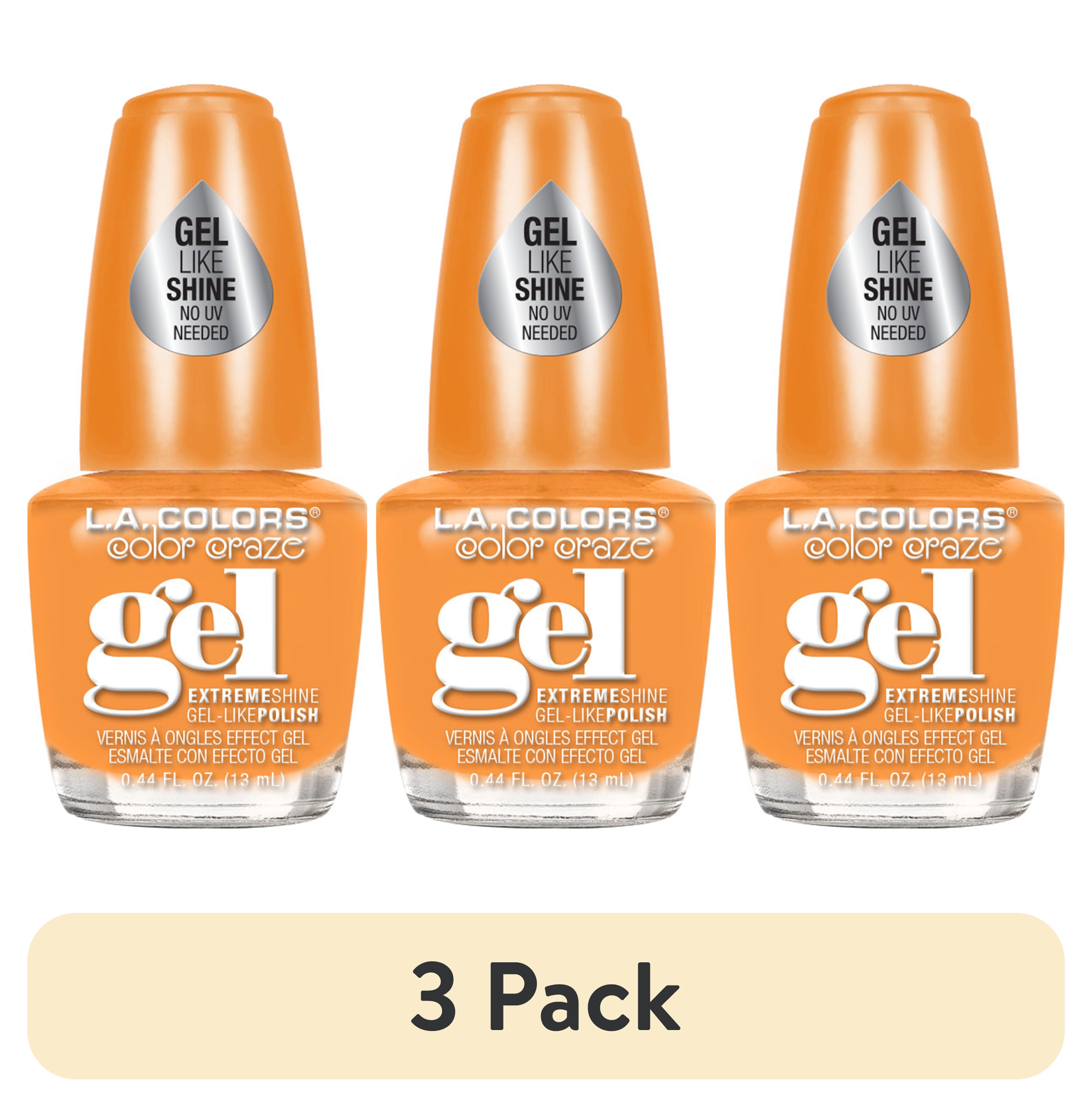 (3 pack) (3 pack) L.A. COLORS Gel-like Nail Polish, Stardom, 0.44 fl oz